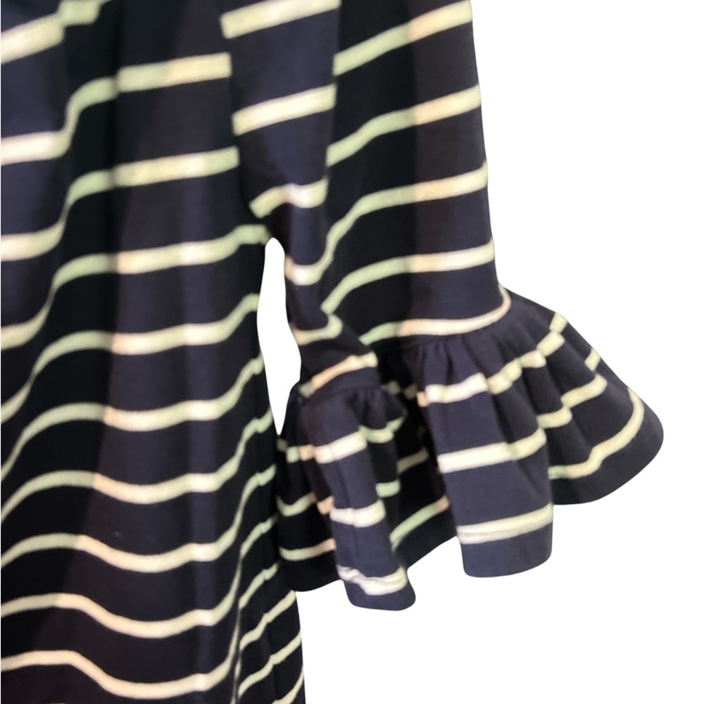 Nautica Navy and White Striped Off-Shoulder Top PTP 15 L 22 - Picture 2 of 2